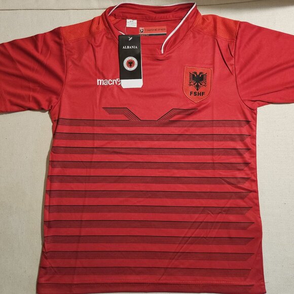 Macron Albania Youth Football Soccer Jersey & Shorts - Boys' Size 24 (M) - Picture 2 of 10
